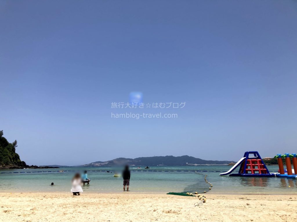 【沖縄マリオットのプール紹介ブログ】かりゆしビーチの様子